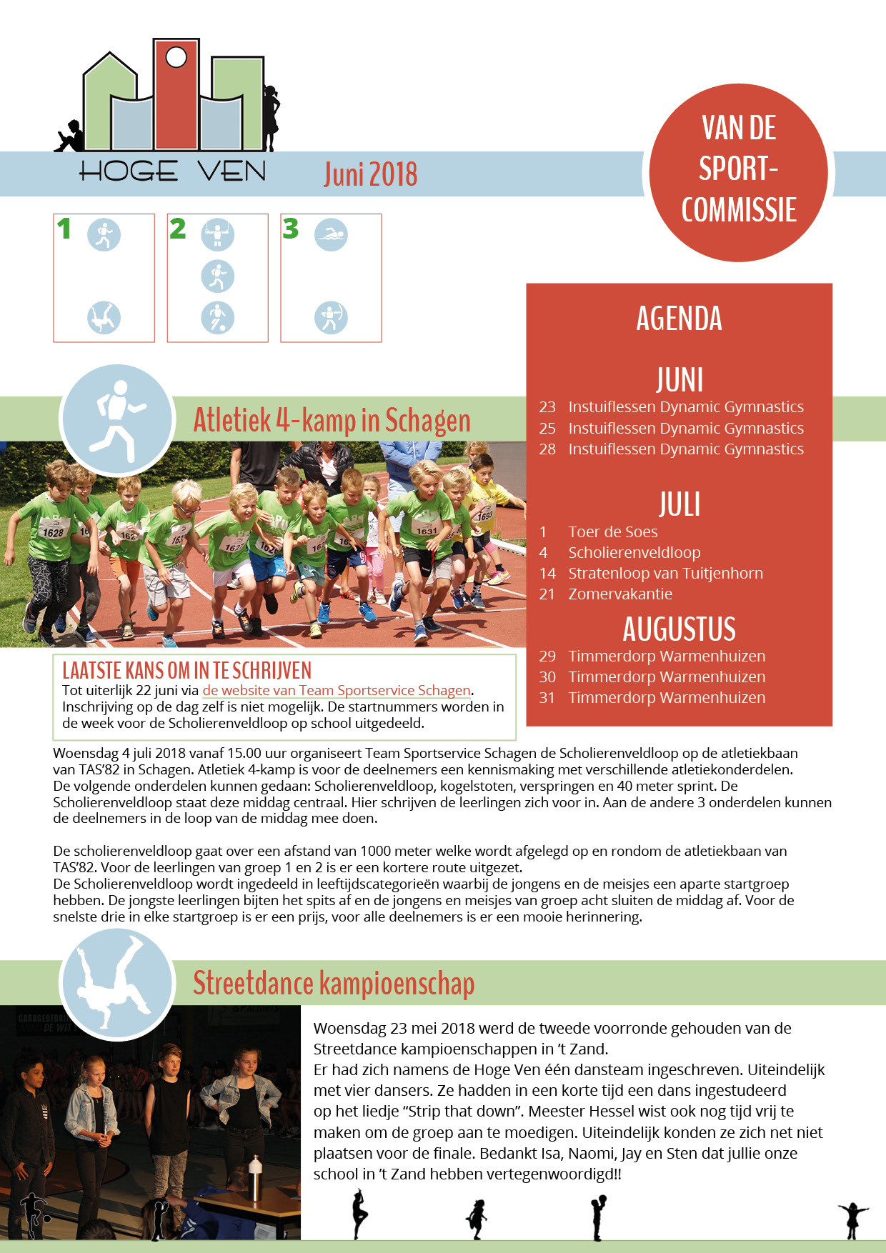 Nieuwsbrief Sportcommissie juni 2018