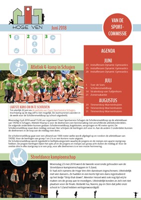 Nieuwsbrief Sportcie 06-2018