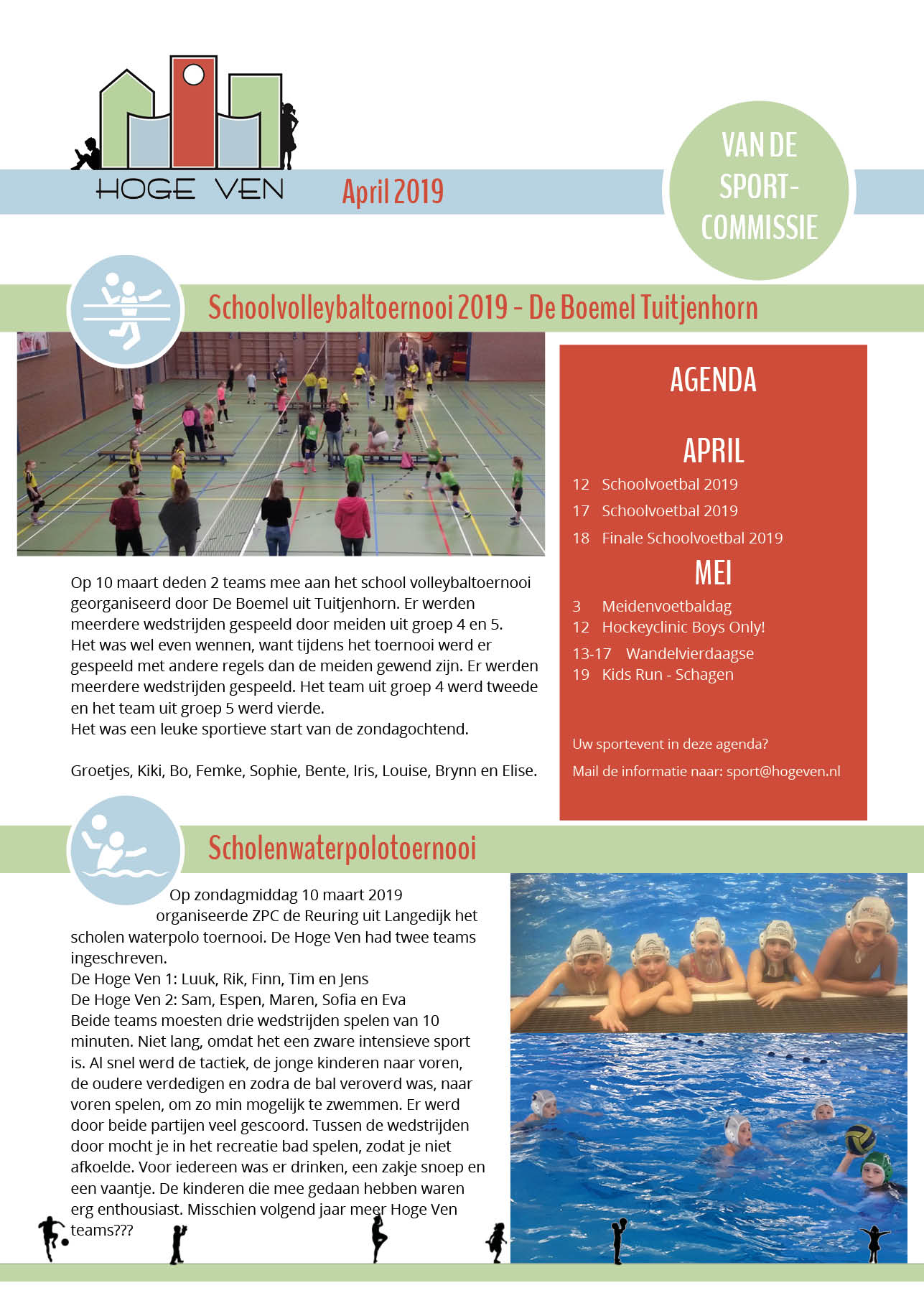 Nieuwsbericht Sportcommissie april 2019